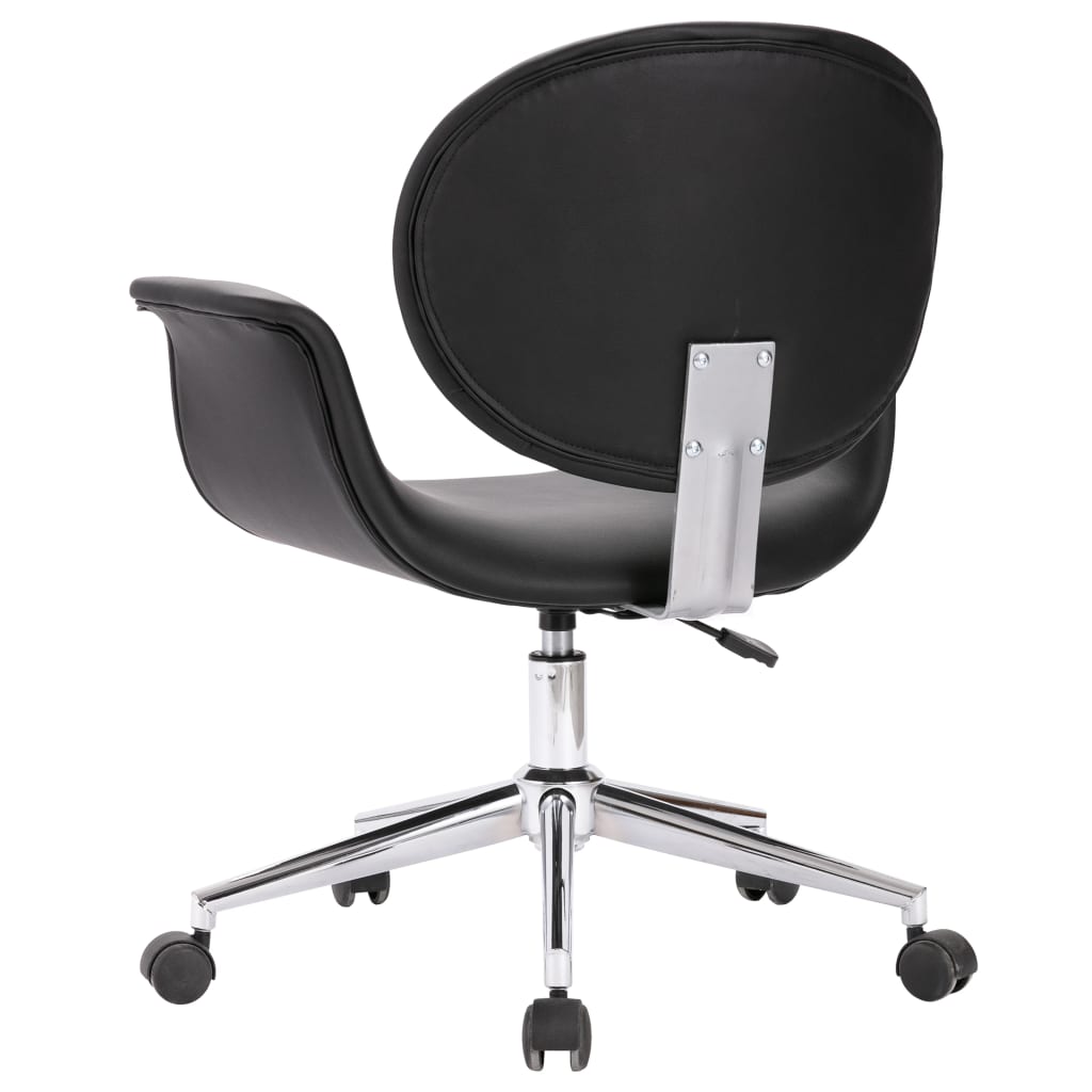 vidaXL Pasukama biuro kėdė, juodos spalvos, dirbtinė oda (287391)