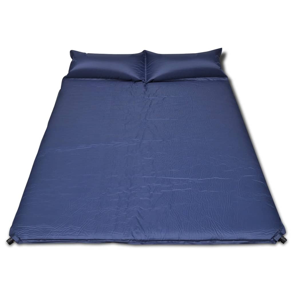 Prisipučiantis miegojimo kilimėlis, mėlynas, 190x130x5cm, dvivietis