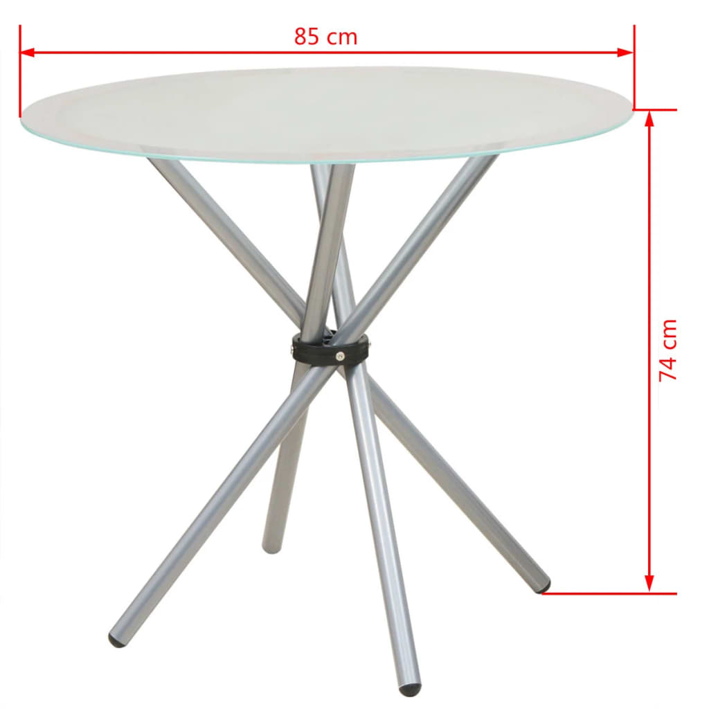 vidaXL 5 dalių valgomojo baldų komplektas, stalas ir kėdės