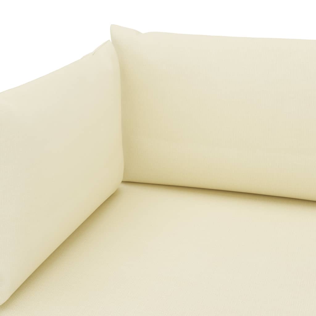 vidaXL Pagalvėlės sofai iš palečių, 3vnt., kreminės spalvos, audinys