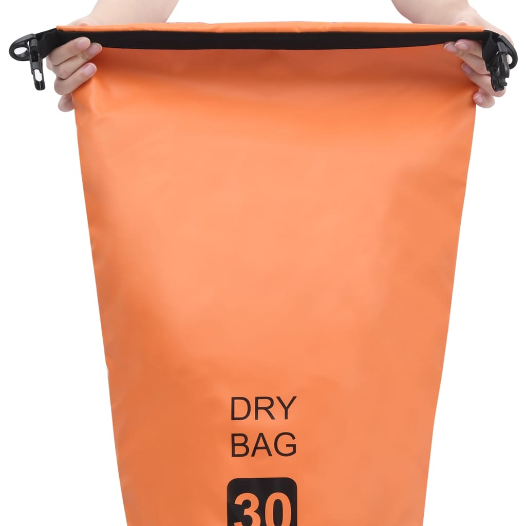 vidaXL Vandeniui atsparus krepšys, oranžinė spalva, 30 L talpa, PVC