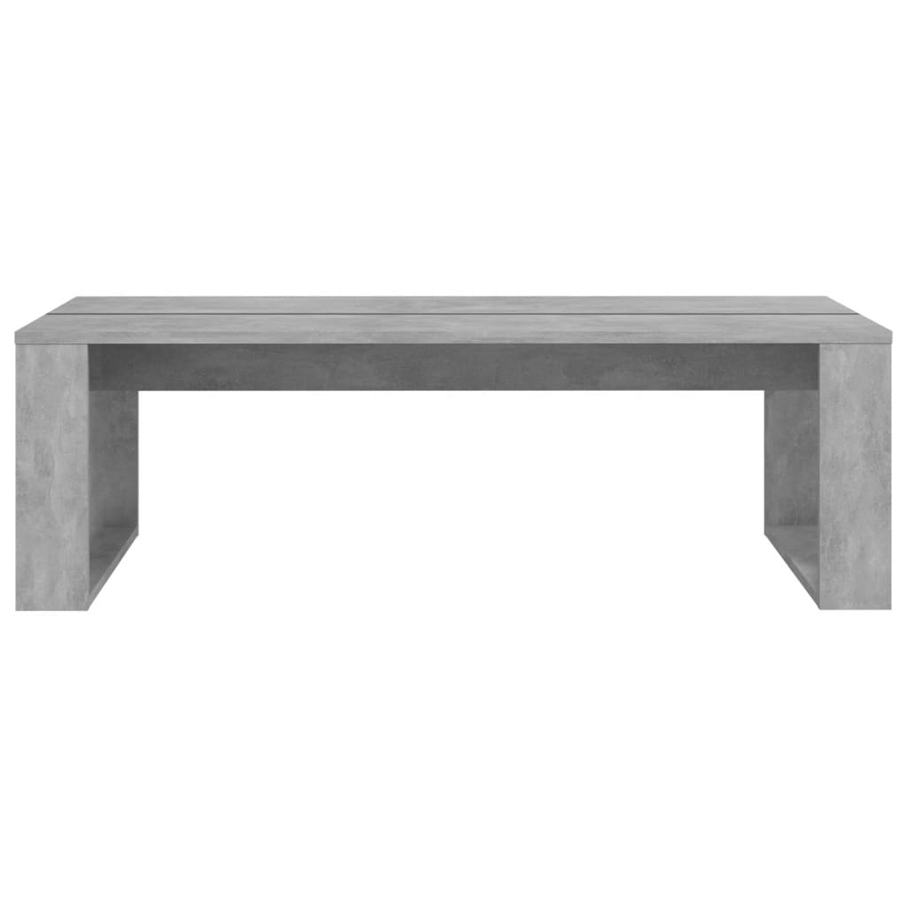 vidaXL Kavos staliukas, betono pilkas, 110x50x35cm, apdirbta mediena