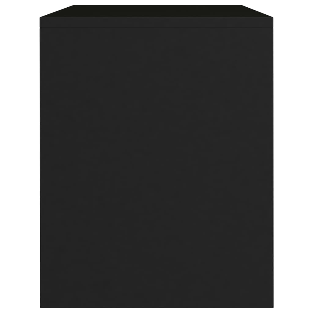 vidaXL Naktinė spintelė, juodos spalvos, 40x30x40cm, apdirbta mediena
