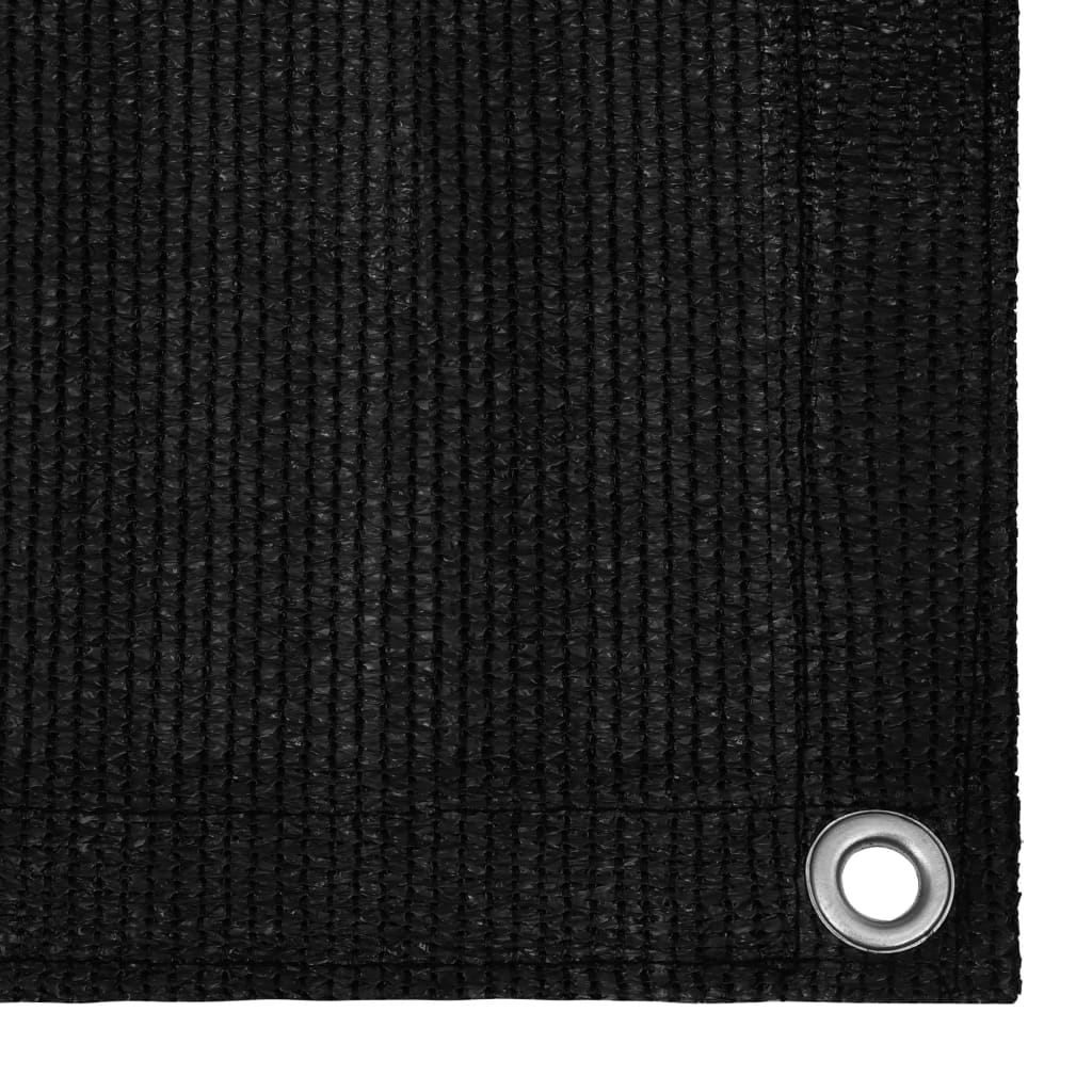 vidaXL Palapinės kilimėlis, juodos spalvos, 400x400cm, HDPE
