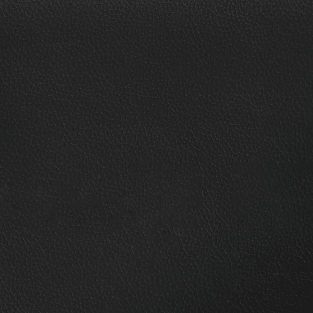 vidaXL Poilsio gultas, juodos spalvos, dirbtinė oda
