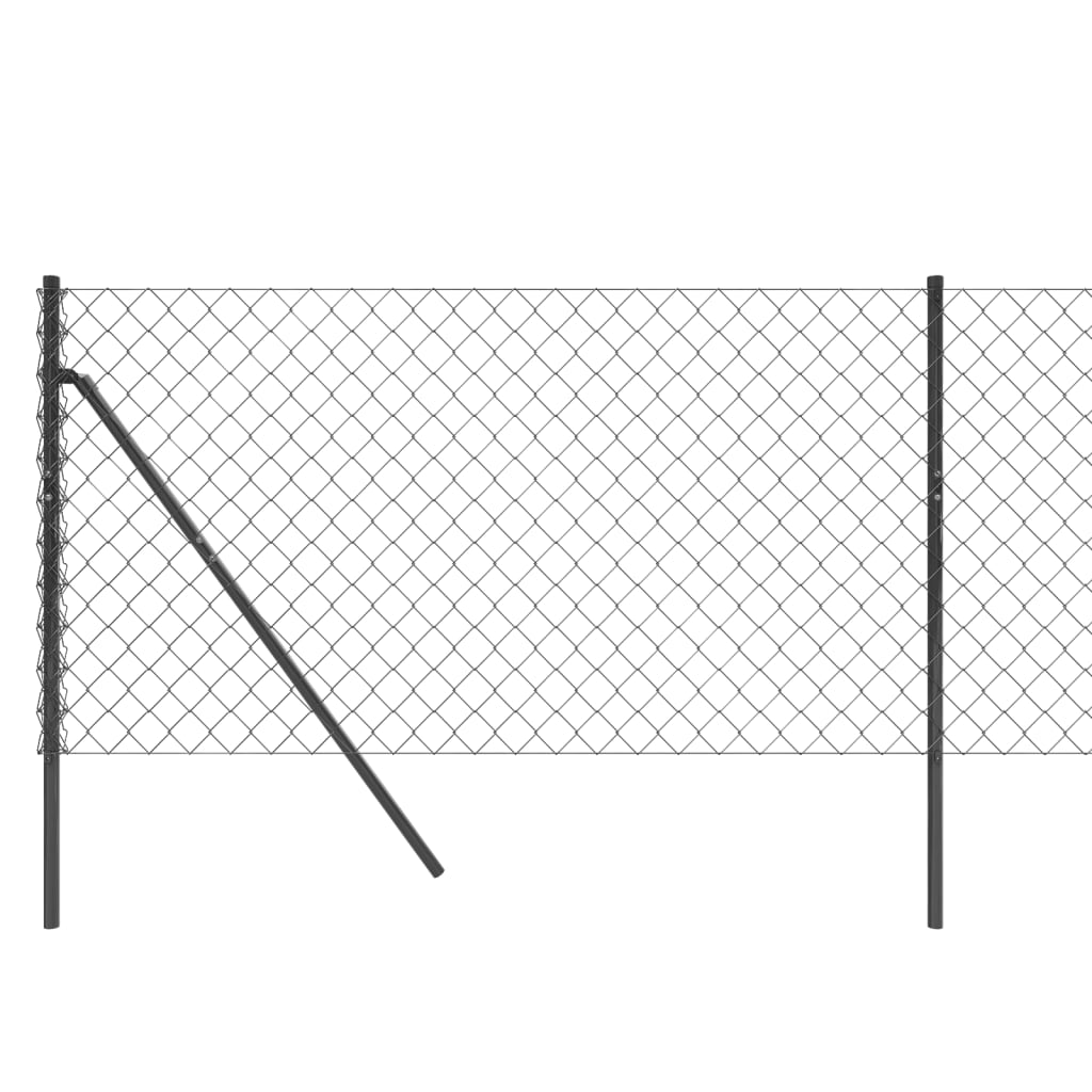 vidaXL Tinklinė tvora, antracito spalvos, 0,8x10m