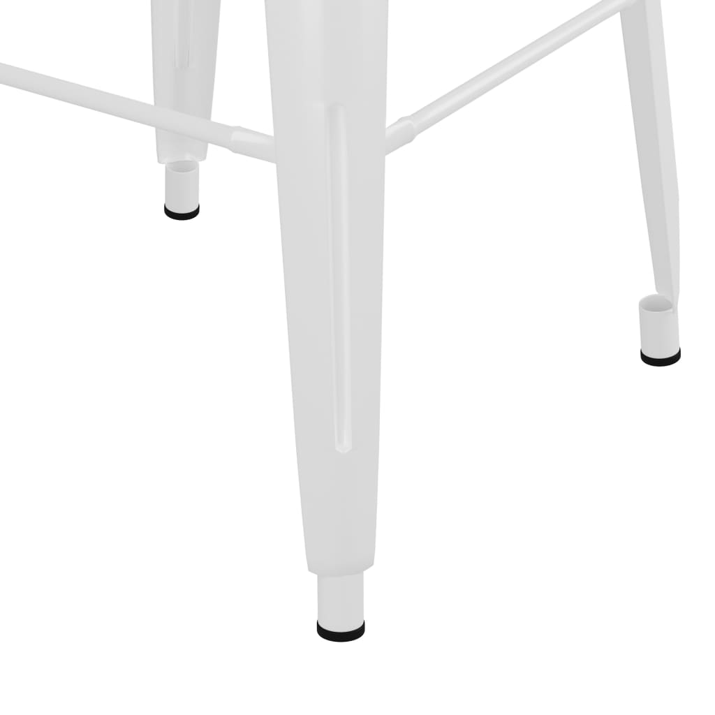 vidaXL Baro baldų komplektas, 7 dalių, baltos spalvos