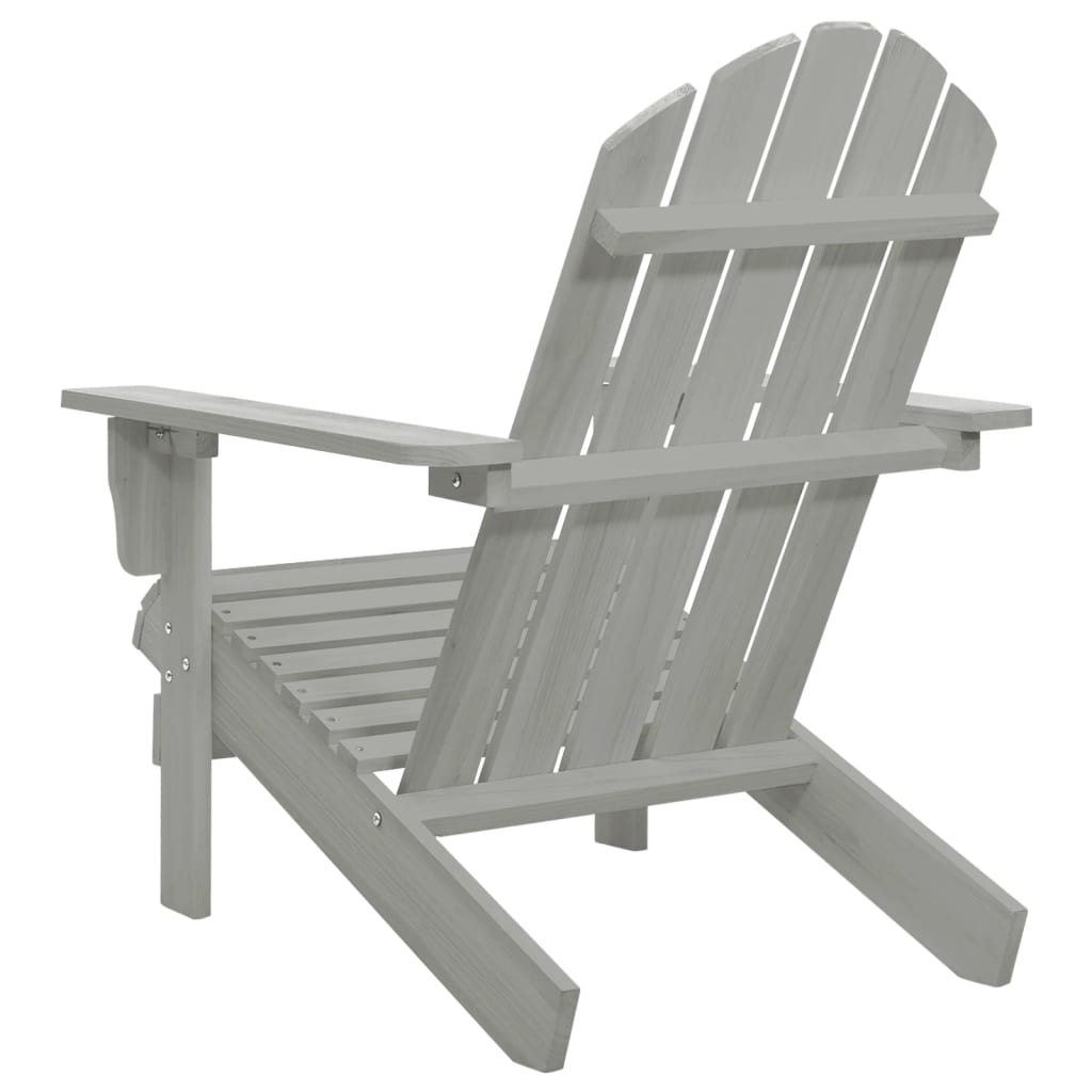 vidaXL Sodo kėdė, pilka, mediena