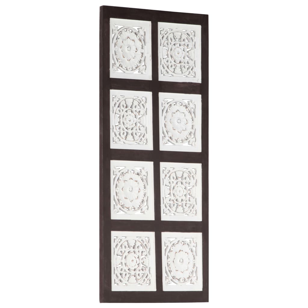 vidaXL Sienos plokštė, ruda/balta, 40x80x1,5cm, MDF, raižyta rankomis