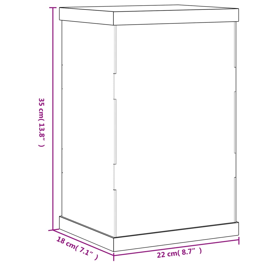 vidaXL Eksponavimo dėžė, skaidri, 22x18x35 cm, akrilas