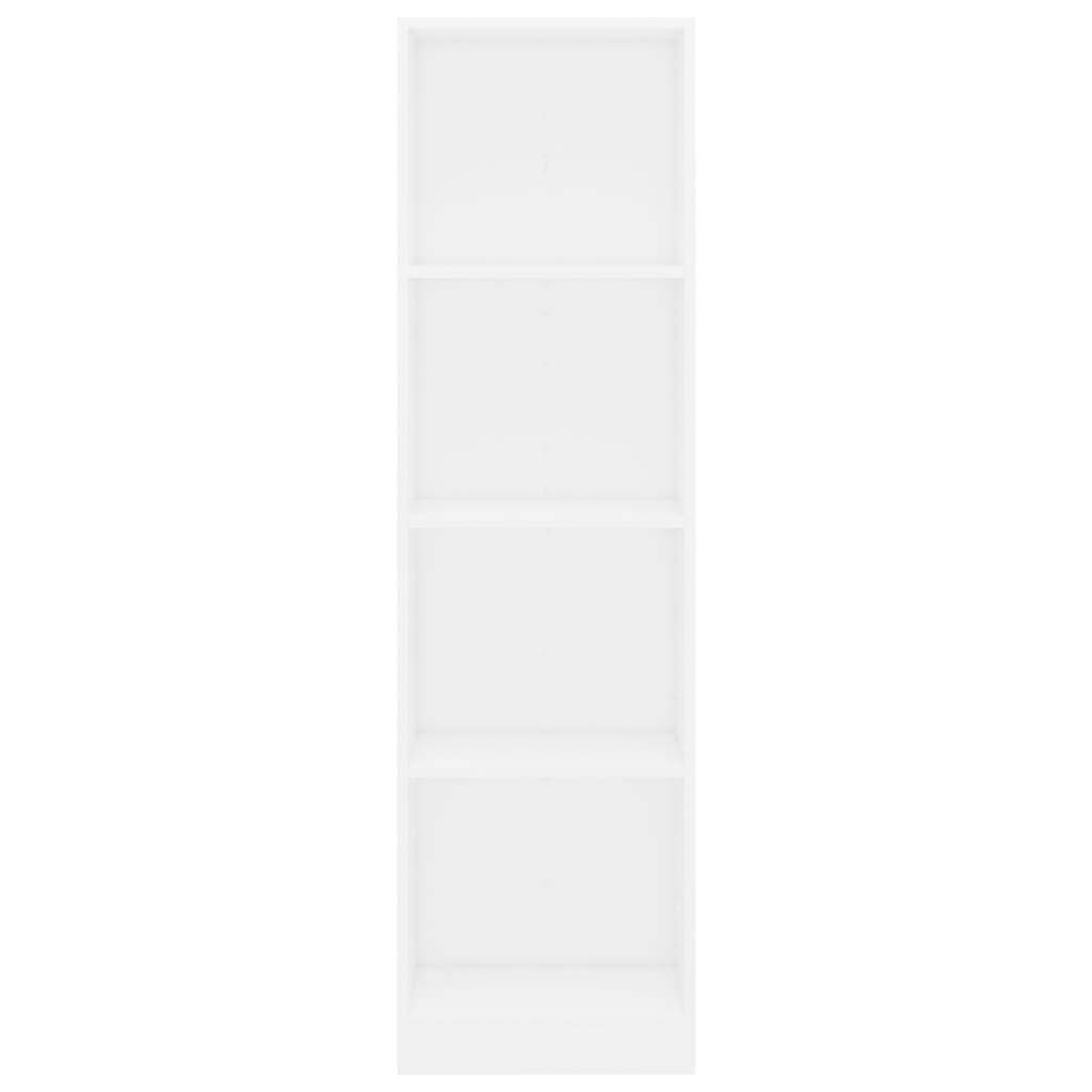 vidaXL Spintelė knygoms, 4 lentynos, baltos spalvos, 40x24x142cm, MDP