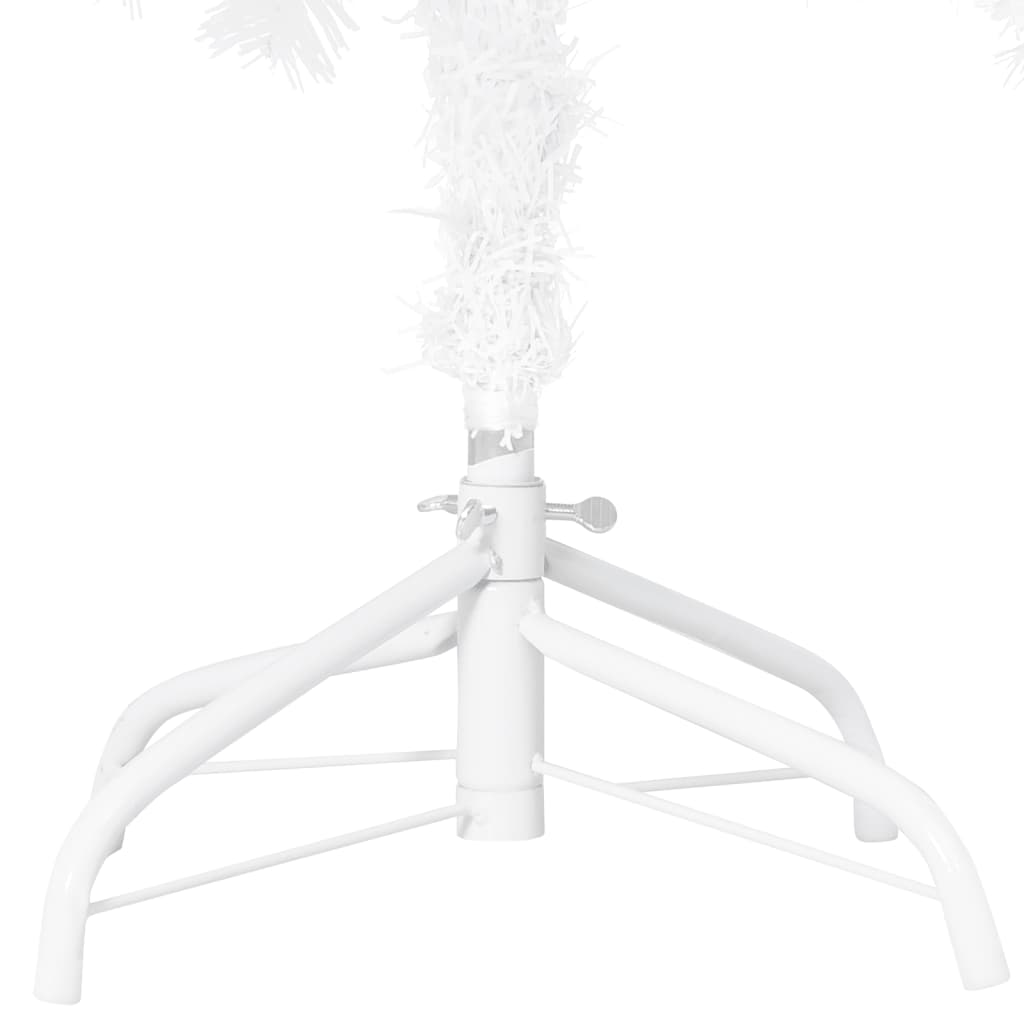 vidaXL Dirbtinė Kalėdų eglutė su žaisliukais, balta, 120cm, PVC