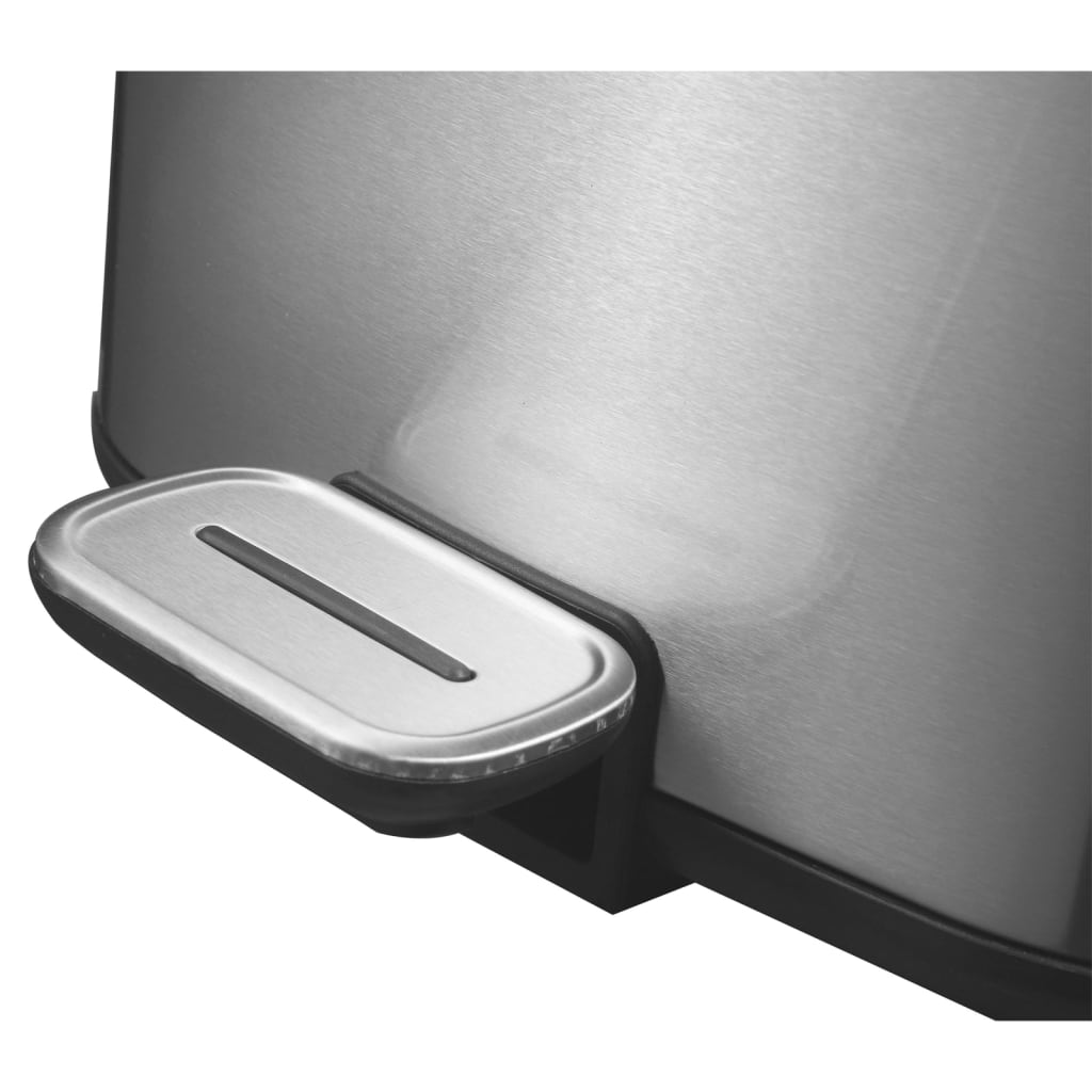 EKO Šiukšliadėžė su pedalu Regent, matinės sidabrinės spalvos, 20l