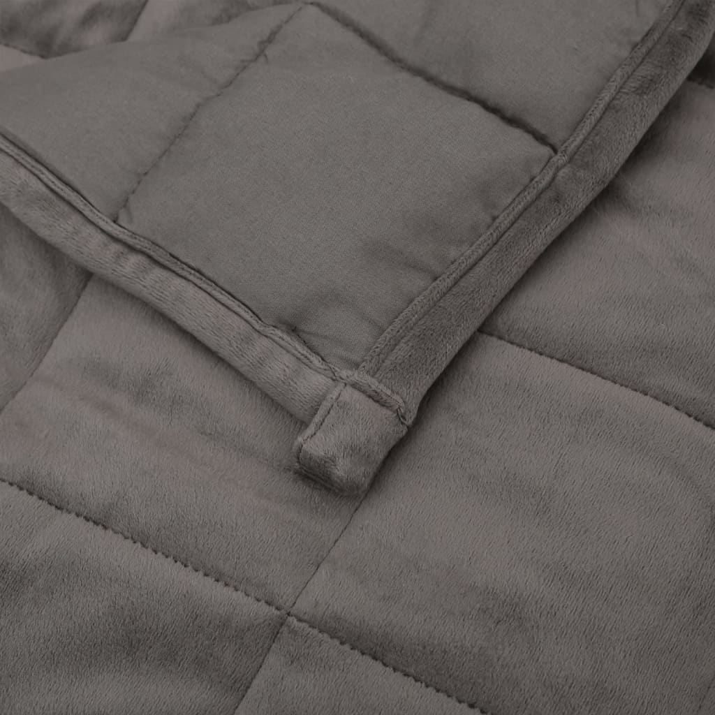 vidaXL Sunki antklodė, pilkos spalvos, 138x200cm, audinys, 10kg