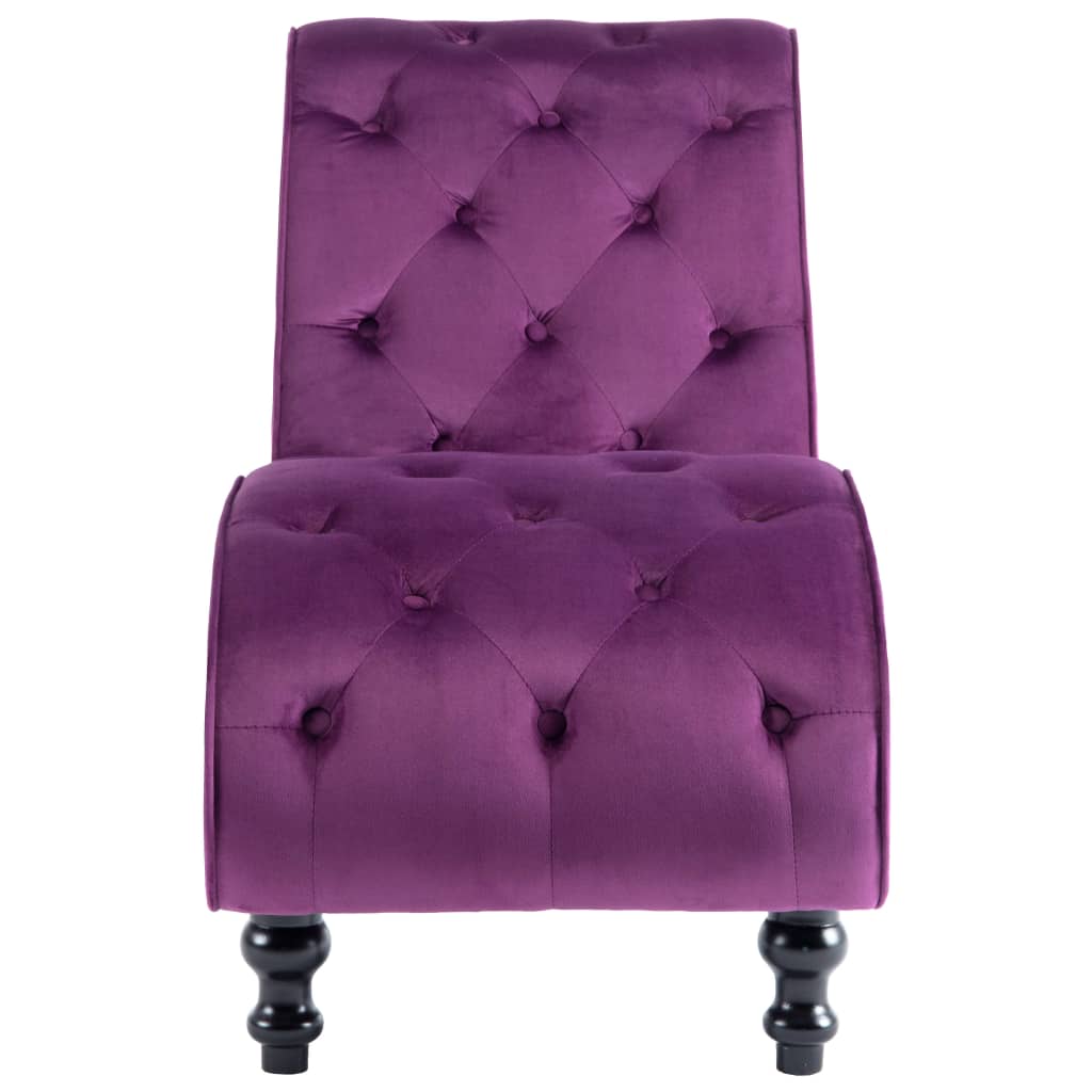 vidaXL Poilsio gultas, violetinės sp., aksomas