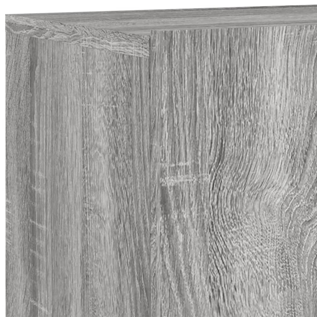 vidaXL Sieninė TV sekcija, 4 dalių, pilka ąžuolo, apdirbta mediena