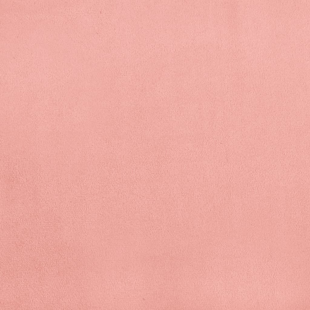 vidaXL Lovos rėmas, rožinis, 90x190 cm, aksomas
