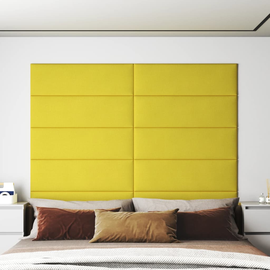 vidaXL Sienų plokštės, 12vnt., šviesiai geltonos, 90x30 cm 3,24 m²