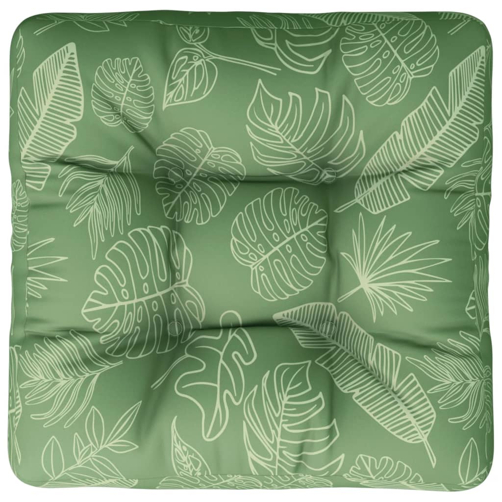 vidaXL Paletės pagalvėlė, 60x61,5x10cm, oksfordo audinys, su lapais