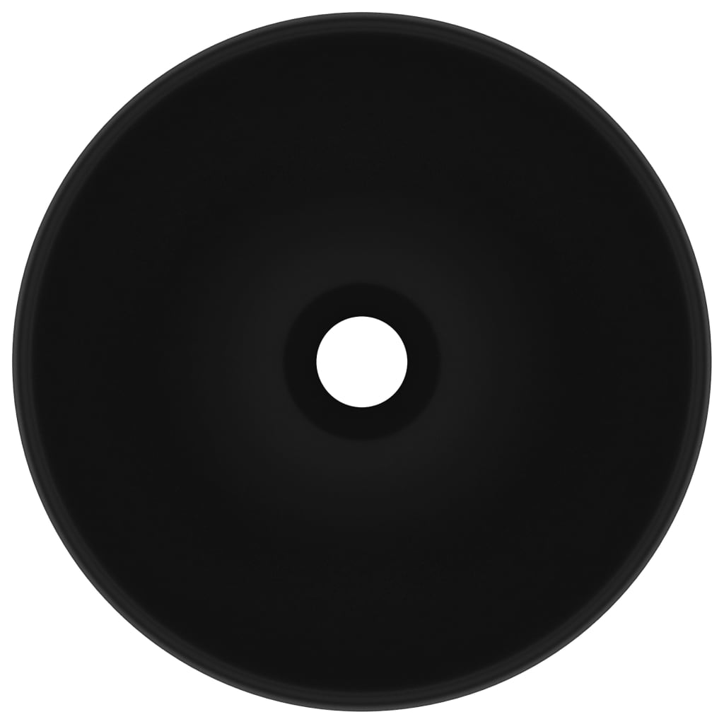 vidaXL Prabangus praustuvas, matinis juodas, 32,5x14cm, keramika