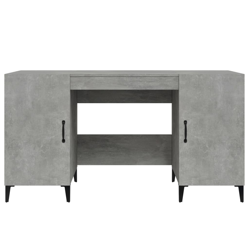 vidaXL Rašomasis stalas, betono pilkas, 140x50x75cm, apdirbta mediena