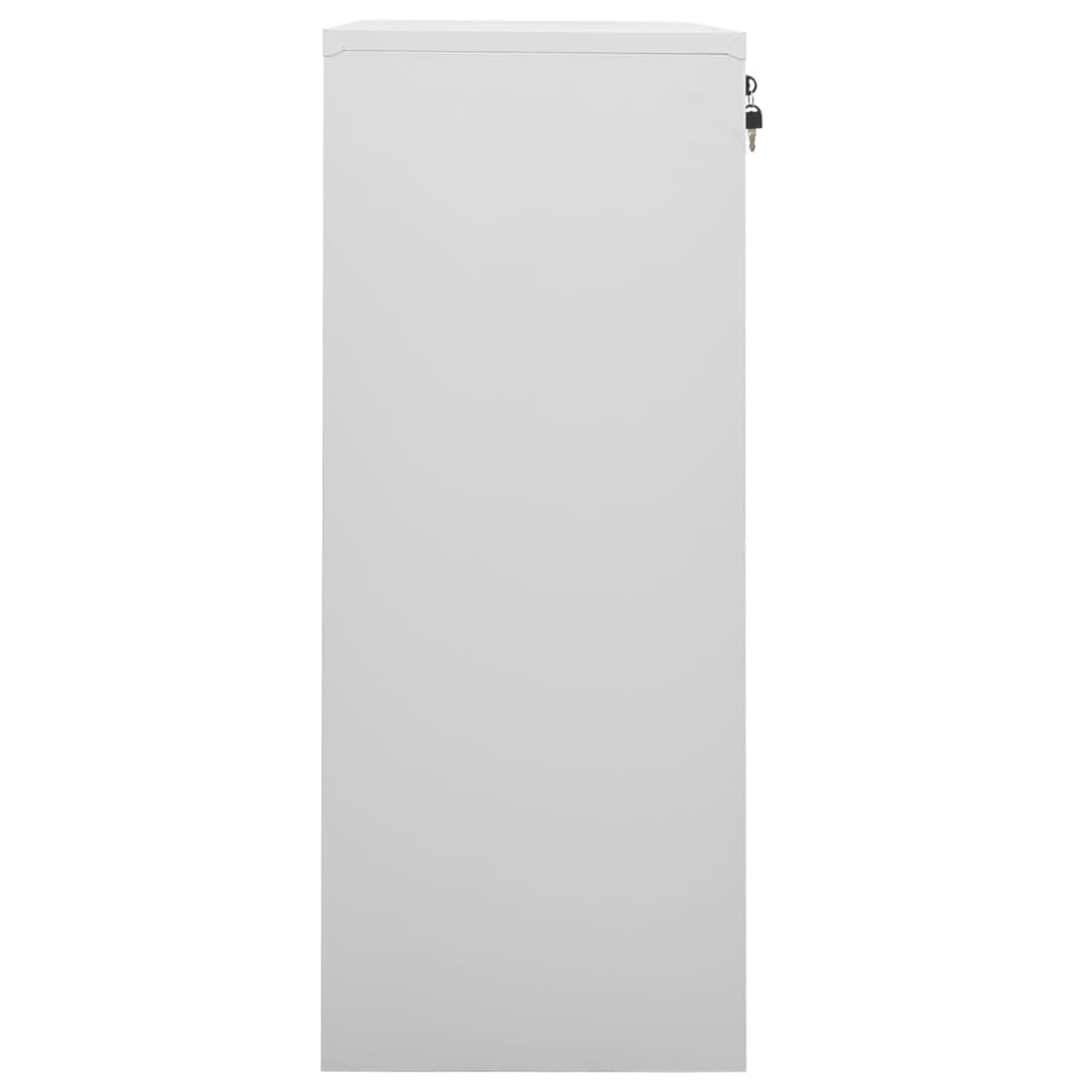 vidaXL Biuro spintelė, šviesiai pilkos spalvos, 90x40x102cm, plienas