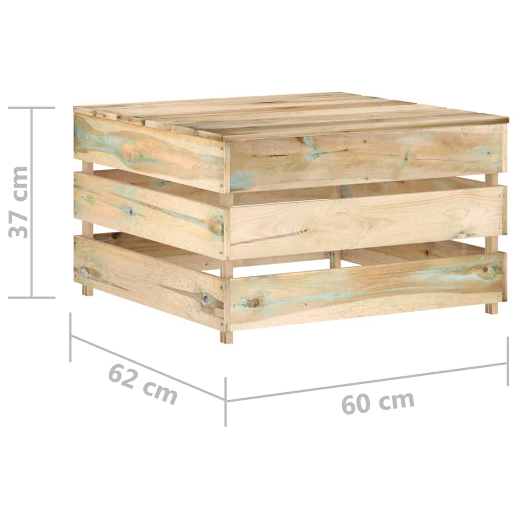 vidaXL Sodo komplektas su pagalvėlėmis, 9 dalių, impregnuota mediena