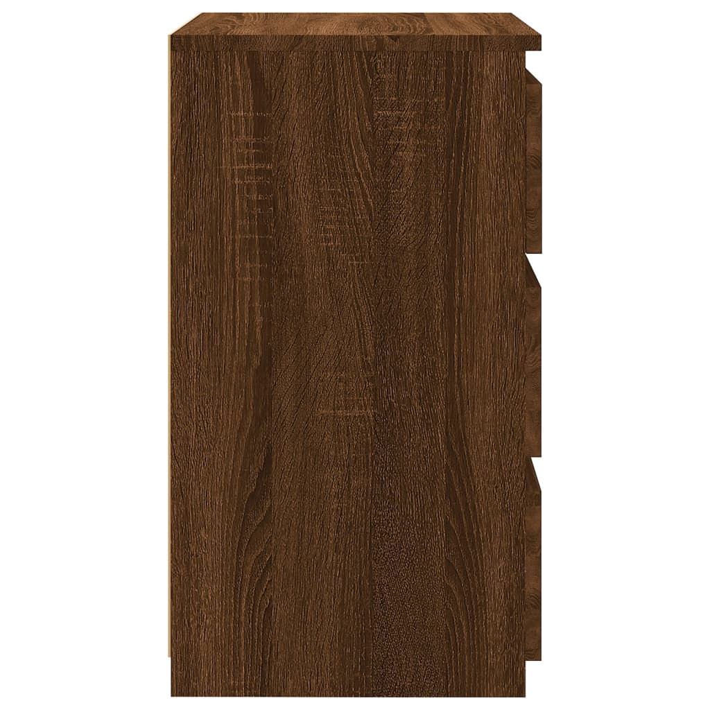 vidaXL Naktinė spintelė, ruda ąžuolo, 40x35x62,5cm, mediena