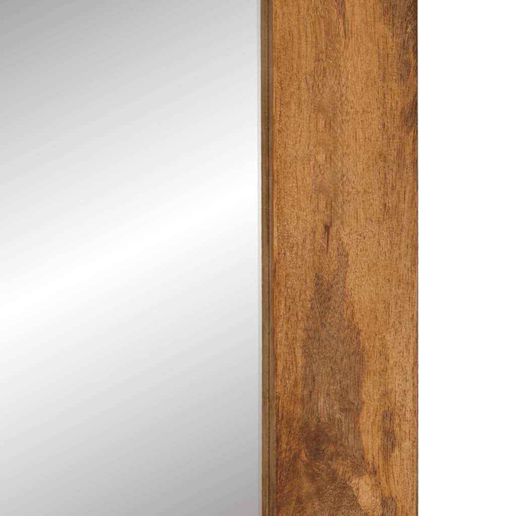 vidaXL Veidrodis, 70x50cm, mango medienos masyvas ir stiklas