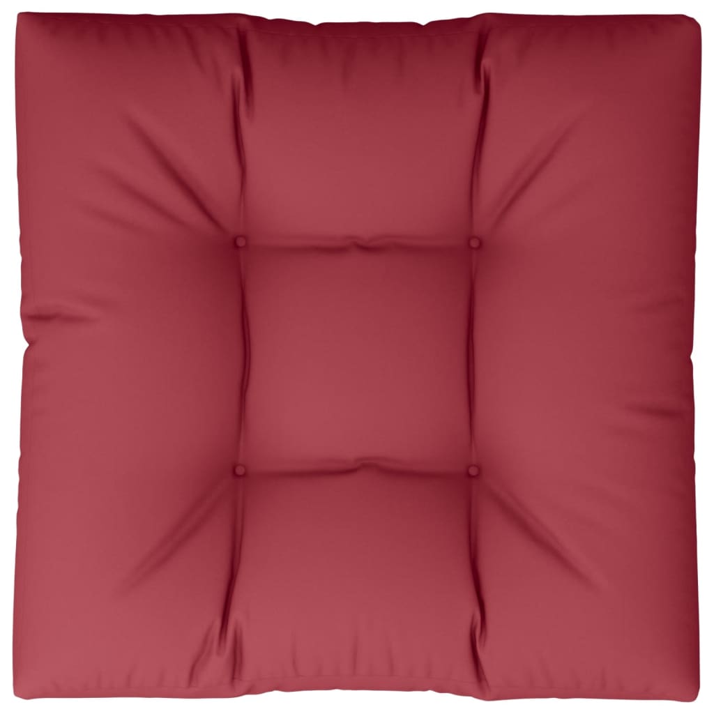 vidaXL Paletės pagalvėlė, raudonojo vyno spalvos, 80x80x12cm, audinys