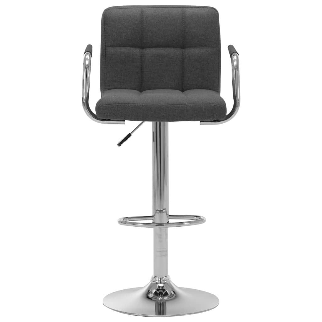 vidaXL Baro kėdė, tamsiai pilkos spalvos, audinys
