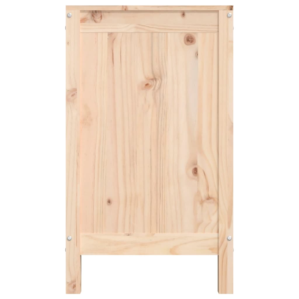 vidaXL Skalbinių dėžė, 88,5x44x76cm, pušies medienos masyvas
