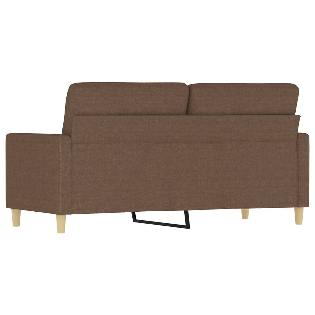 vidaXL Dvivietė sofa, rudos spalvos, 140cm, audinys