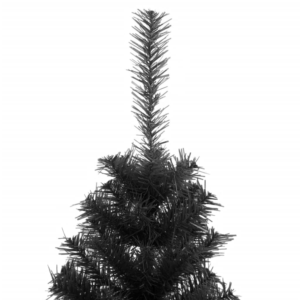 vidaXL Dirbtinė Kalėdų eglutė su stovu, juodos spalvos, 150cm, PVC