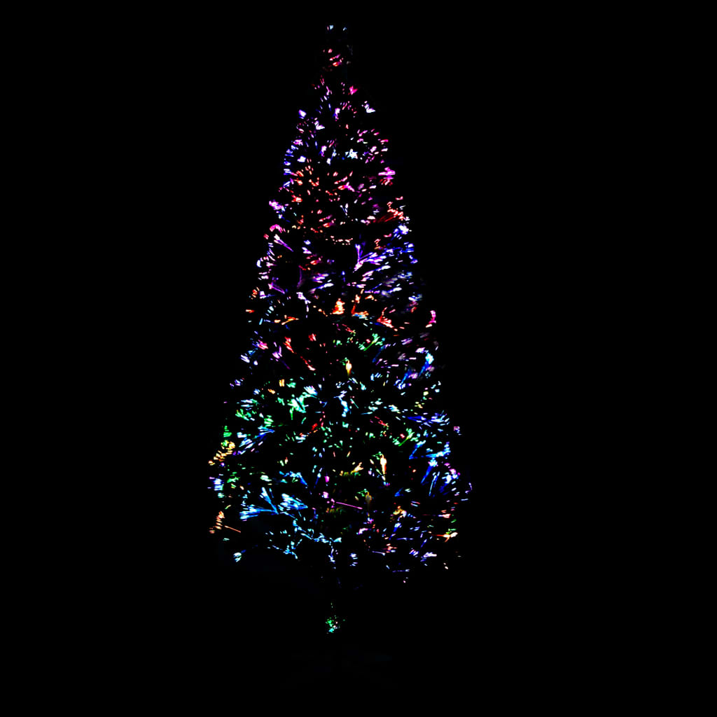 vidaXL Dirbtinė Kalėdų eglutė su stovu, žalia, 180cm, optinis pluoštas