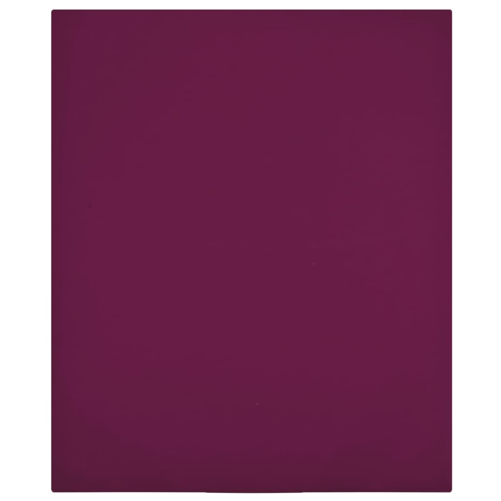 vidaXL Trikotažinė paklodė su guma, bordo spalvos, 160x200cm, medvilnė