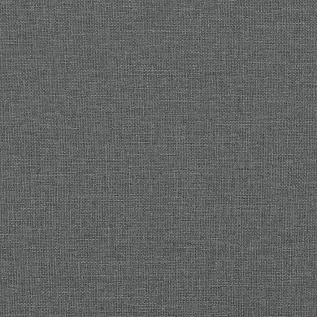 vidaXL Lovos rėmas su galvūgaliu, tamsiai pilkas, 200x200 cm, audinys