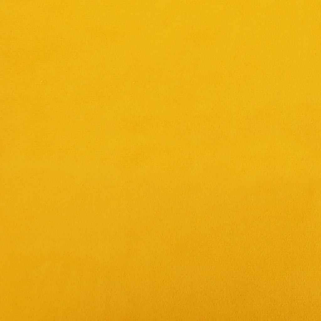 vidaXL Pakoja, geltonos spalvos, 78x56x32cm, aksomas