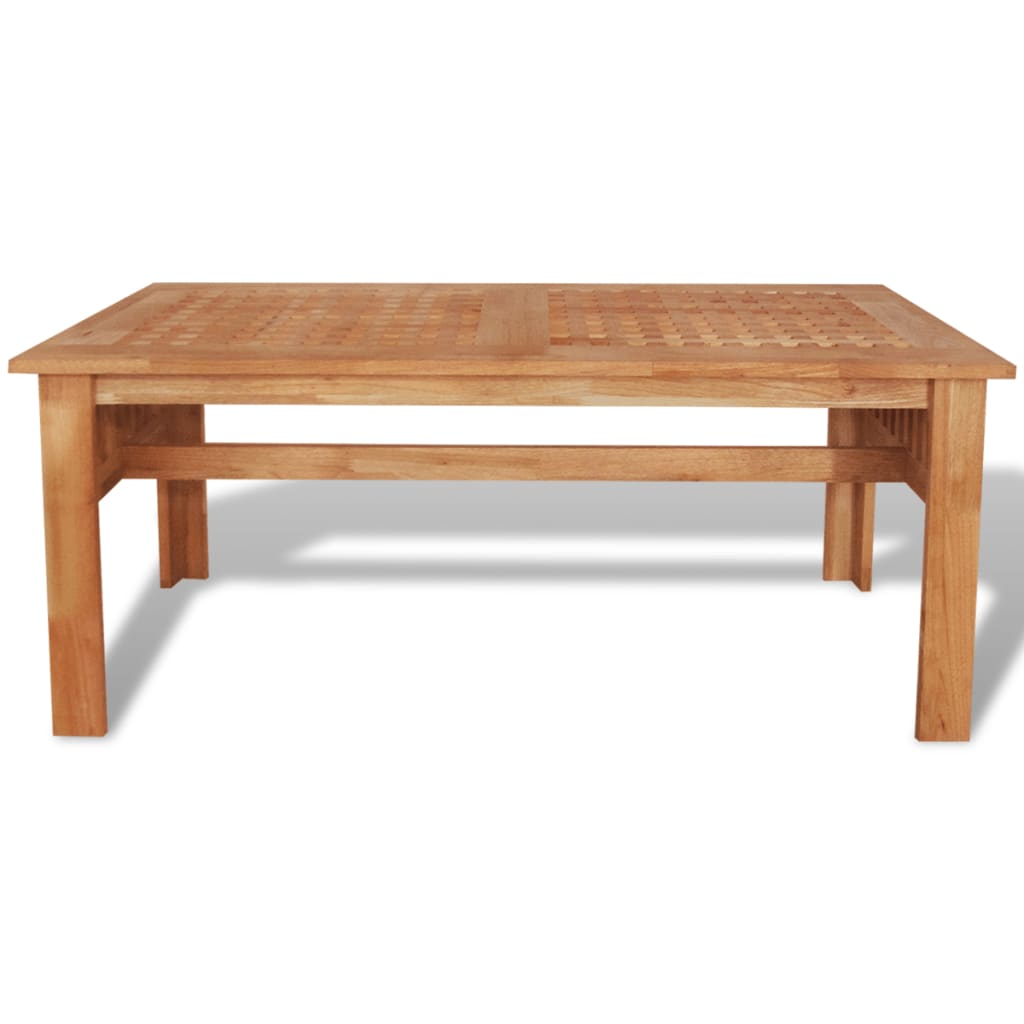 vidaXL Kavos staliukas, masyvi riešutmedžio mediena, 100x54x40 cm