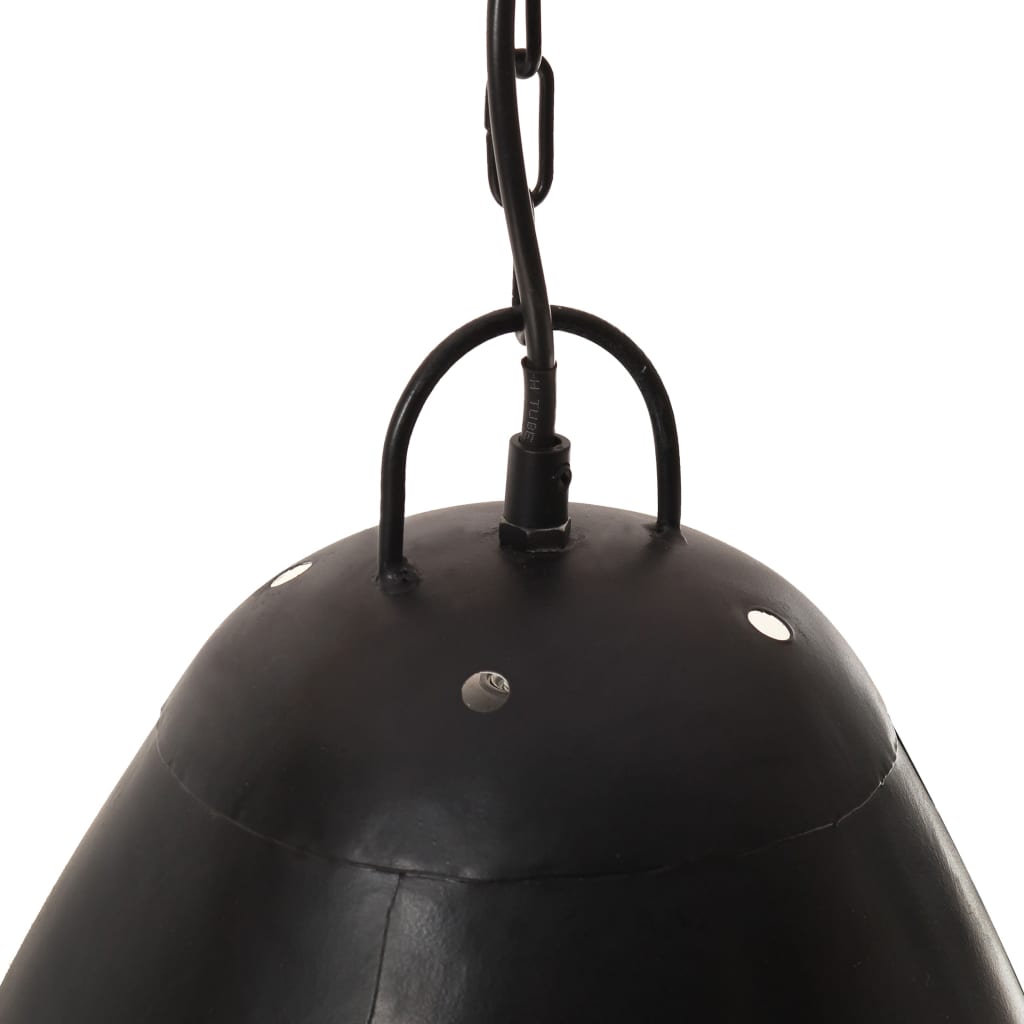 vidaXL Pakabinamas šviestuvas, juodas, 32cm, 25W, apskritas, E27