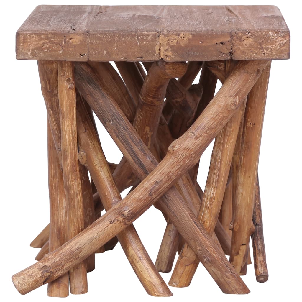 vidaXL Rąstinis kavos staliukas, 40x40x40cm, medienos masyvas