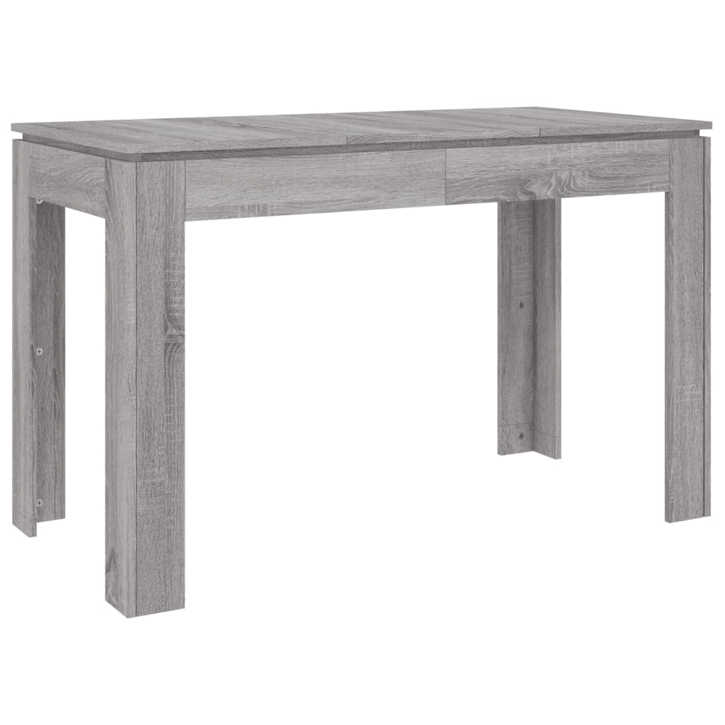 vidaXL Valgomojo stalas, pilkas ąžuolo, 120x60x76cm, apdirbta mediena