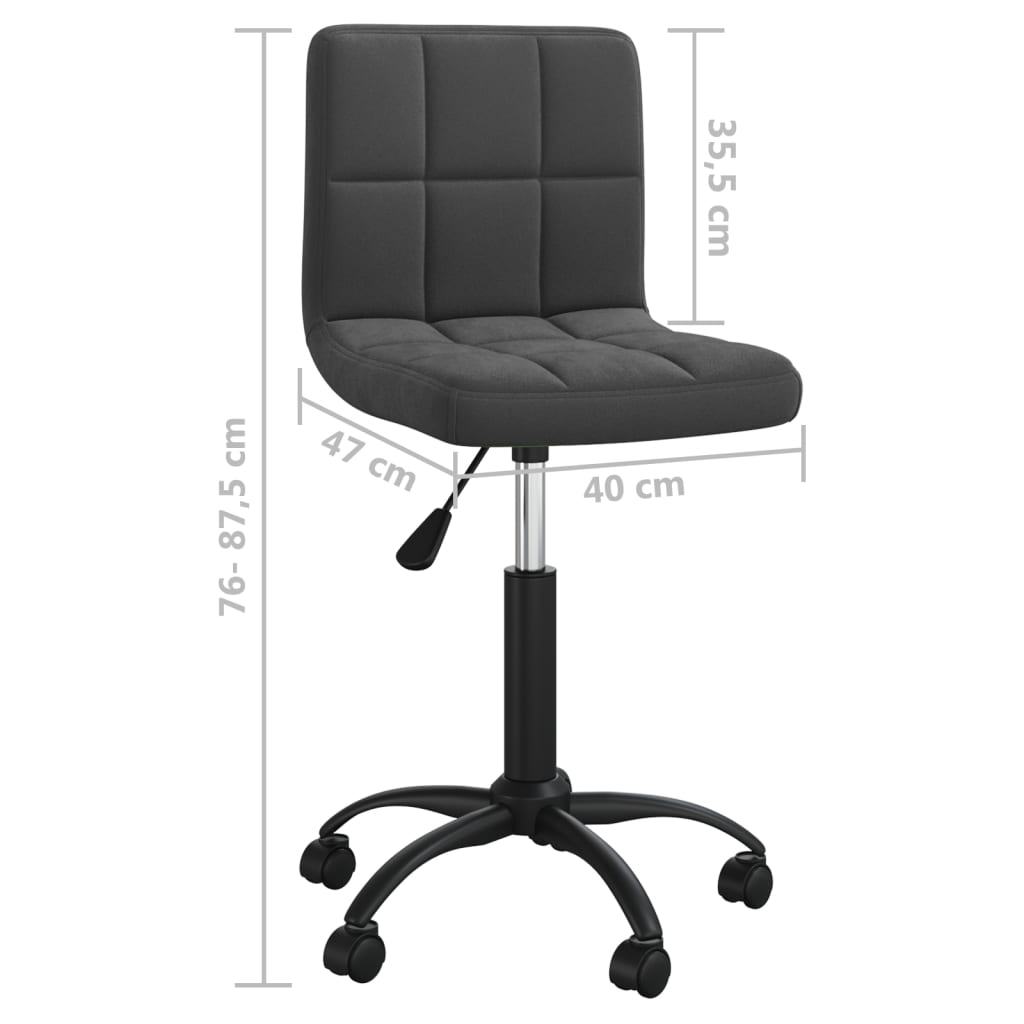 vidaXL Pasukama valgomojo kėdė, juodos spalvos, aksomas (334353)