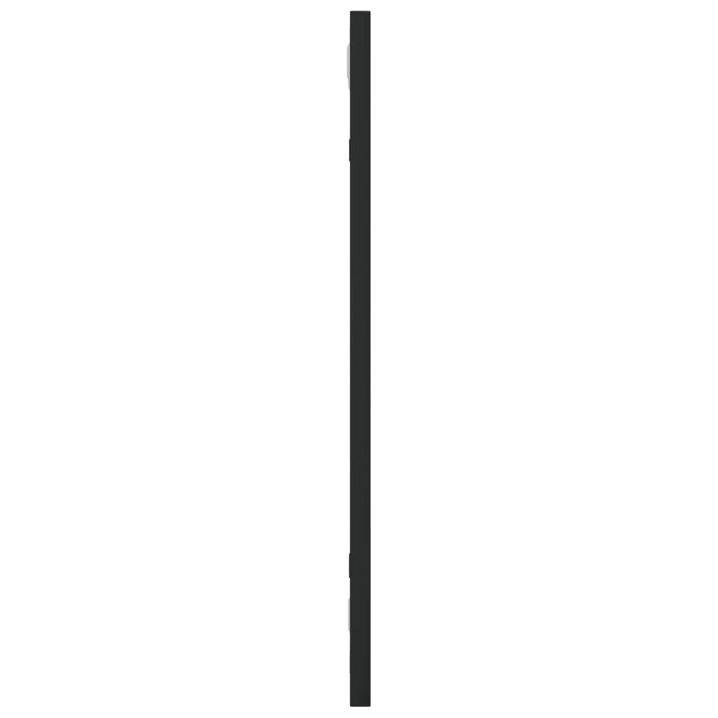 vidaXL Sieninis veidrodis, juodas, 20x50cm, geležis, stačiakampis
