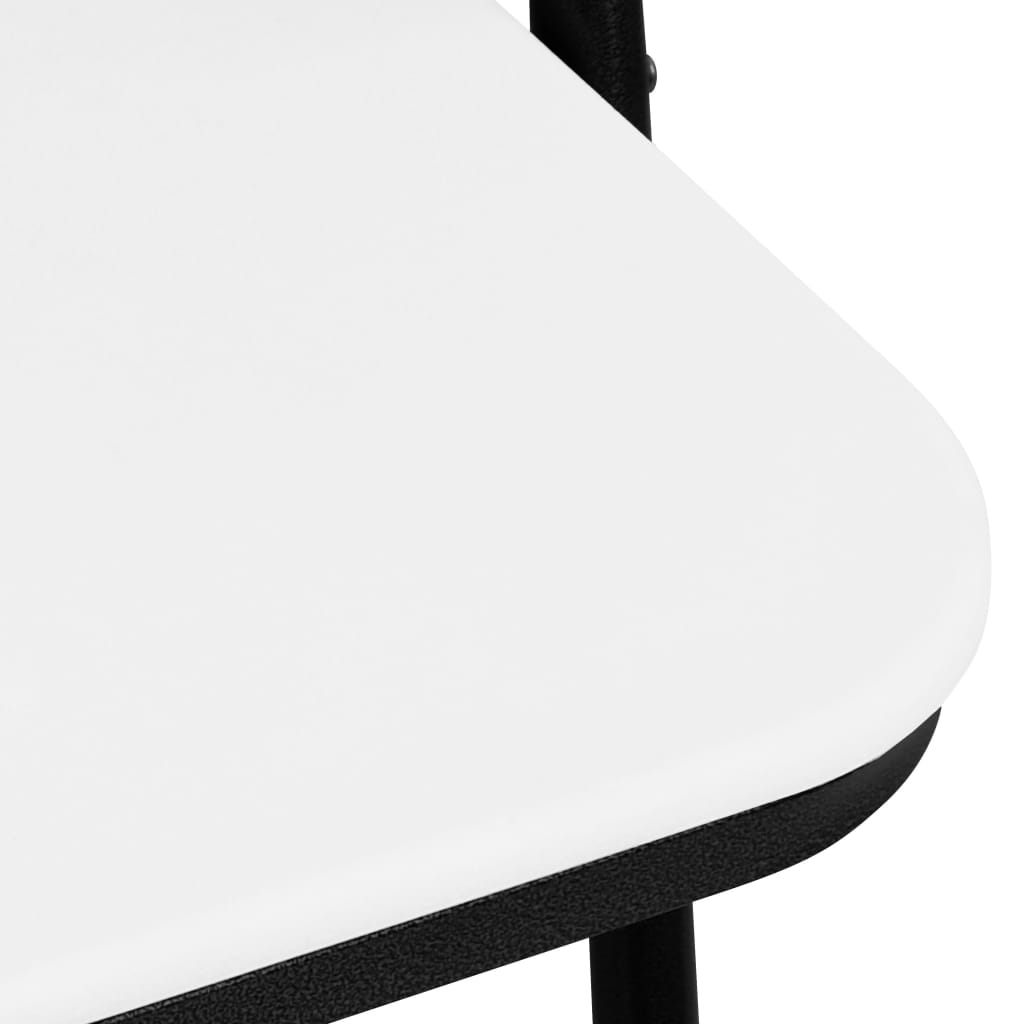 vidaXL Sulankstomos sodo kėdės, 4vnt., baltos spalvos, HDPE