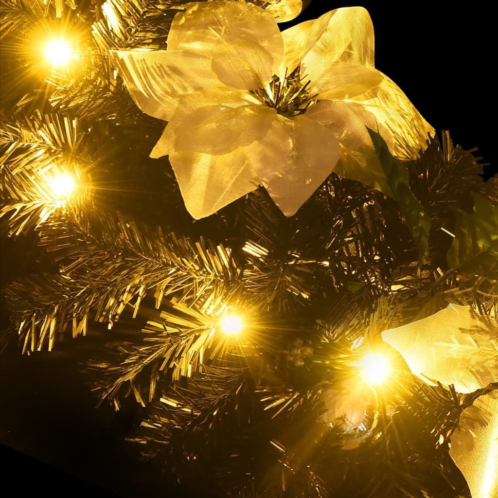 vidaXL Kalėdinė girlianda su LED lemputėmis, juoda, 2,7m, PVC