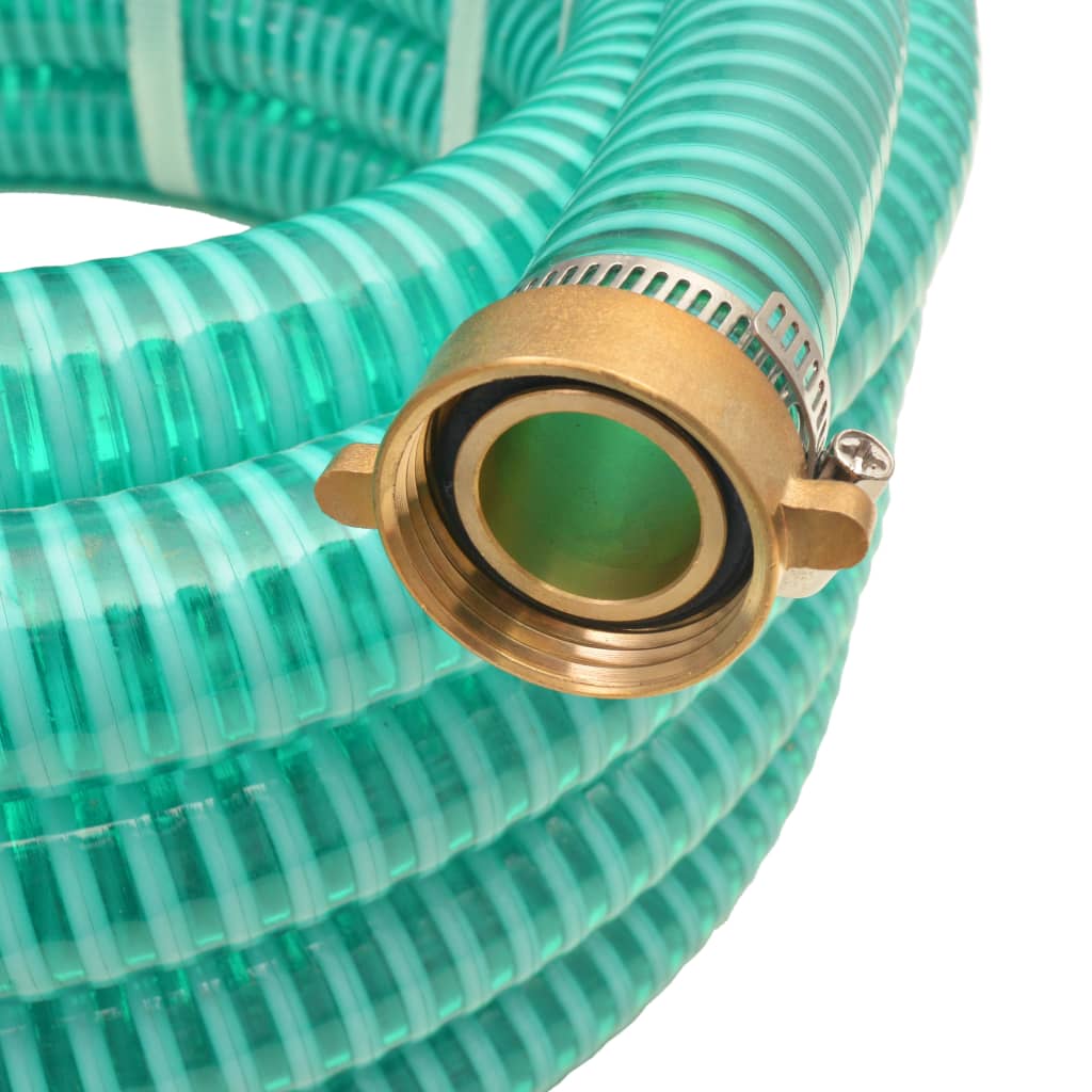 vidaXL Siurbimo žarna su žalvarinėmis jungtimis, 7 m 25 mm, žalia