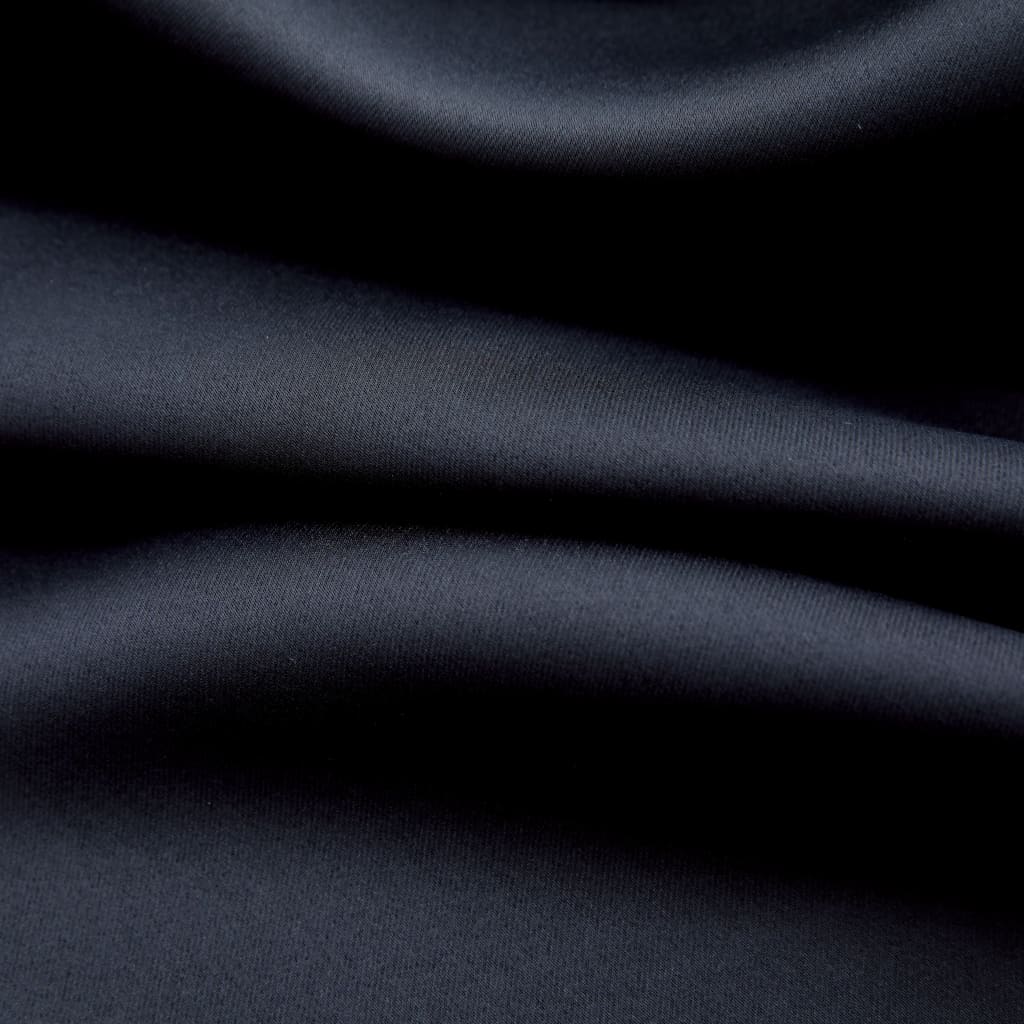 vidaXL Naktinė užuolaida su metaliniais žiedais, juoda, 290x245cm