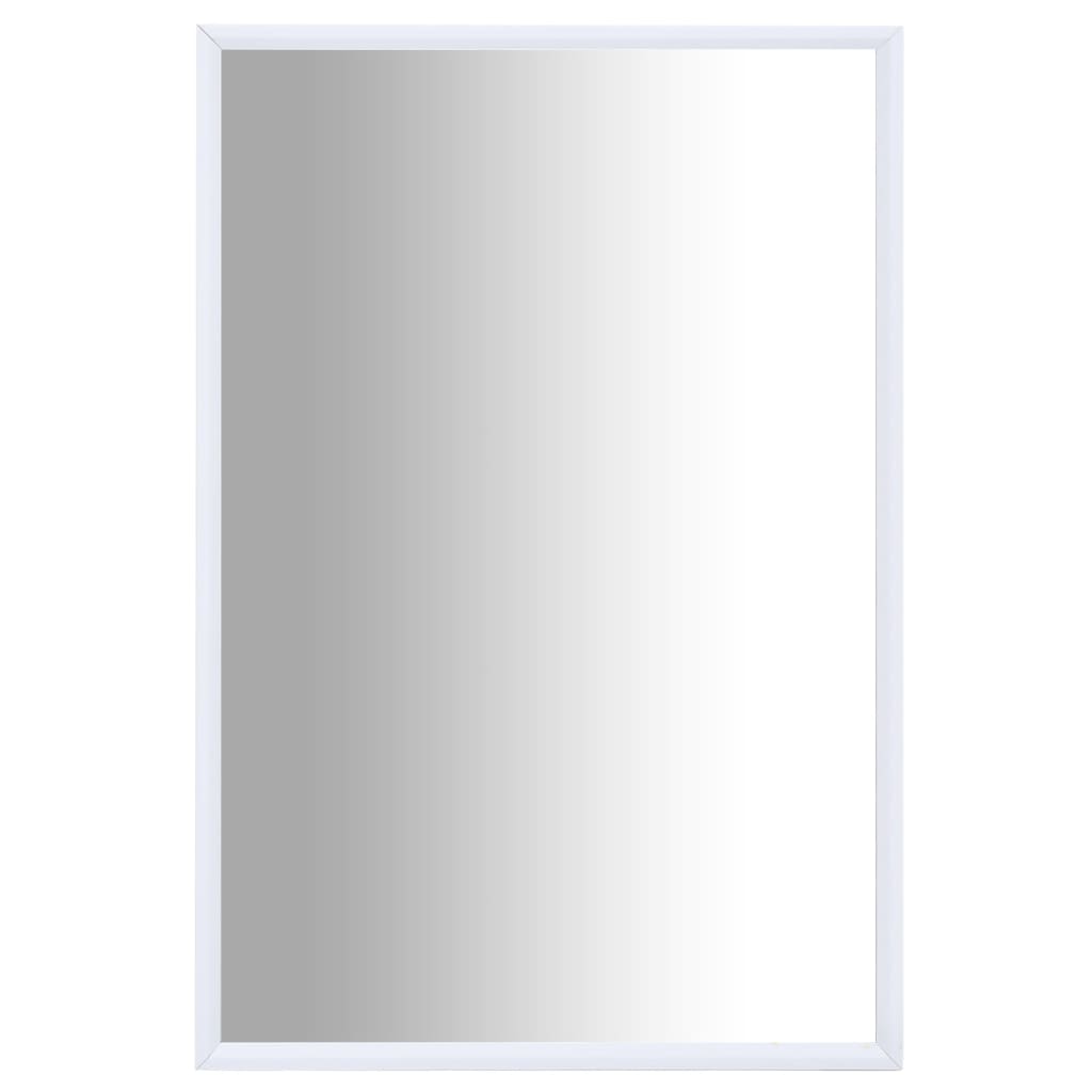 vidaXL Veidrodis, baltos spalvos, 60x40 cm