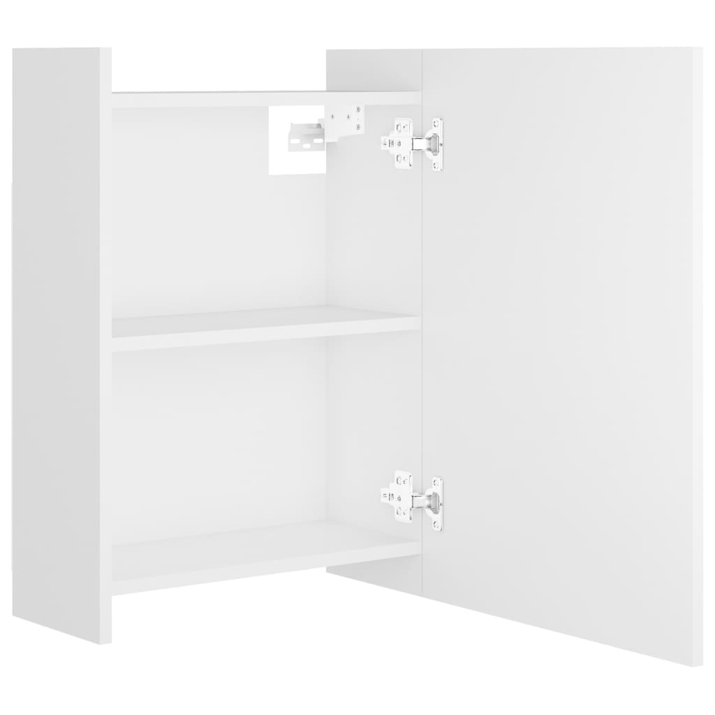vidaXL Veidrodinė vonios kambario spintelė, balta, 62,5x20,5x64cm, MDP